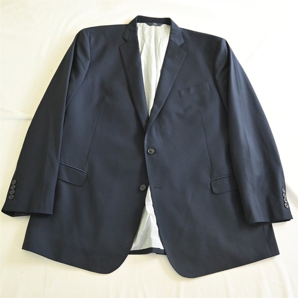 Brooks Brothers 50L Navy Blue 346 Stretch‎ Wool Blazer Sport Coat Jacket
